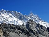 Kongma La 10 Nuptse South Face, Lhotse West Face, Lhotse South Face, Lhotse Shar, And Shartse But, the best view from the Kongma La (5535m) was directly along the ridge to the northeast to Nuptse, Lhotse West Face, Lhotse South Face, Lhotse Shar, and Shartse.